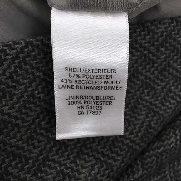 BANANA REPUBLIC Mini Skirt Wool Herringbone Minimalist Neutral Pencil Size 12 - Picture 6 of 7